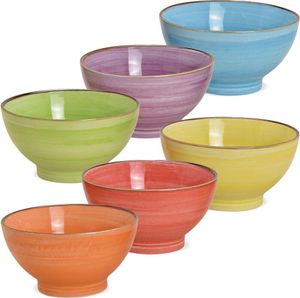 Müslischalen Landhausstil farbenfroher Mix 6er sort