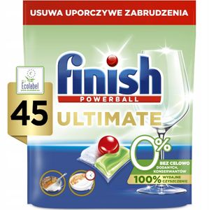 Finish Tabletki do zmywarki Ultimate 0%, 45 sztuk