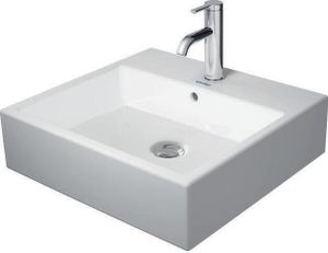 Duravit Waschtisch VERO AIR mit Überlauf, Hahnlochbank, 500 x 470 mm ohne Hahnloch weiß