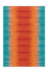 Kayoom Natur Wolle Teppich Sunset 8070 Orange / Blau 120cm x 180cm