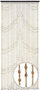 Záclona na dvere Drevená korálková záclona Samara 31 prameňov Sieť proti hmyzu 90x200