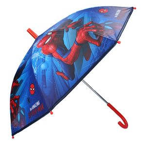 Spider-Man Kinder Regenschirm Stockschirm, ∅ 72 cm, blau