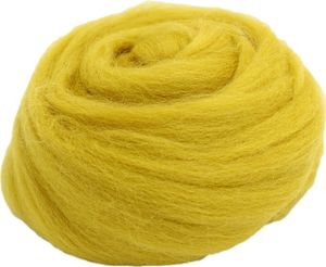 Filzwolle zum Trockenfilzen und Nassfilzen - Farbe Helloliv 20gr.