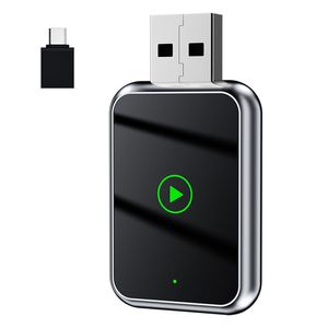 Wireless für Carplay Adapter,2 in 1Android Auto & Apple Carplay Mini-Adapter,Plug and Play,Intelligente Sprachsteuerung,mit Metallrahmen,Silber