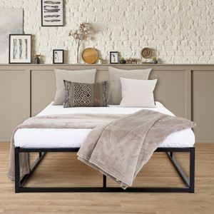 Kovová postel ML-Design s roštovým rámem, 120x200 cm, černá