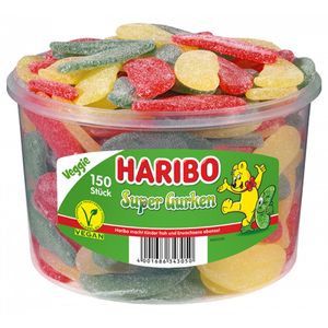 Haribo Sour Cucumber Fruit Gum Wine Gum Veggie 150 sztuk 1350g