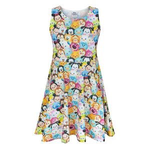 Disney Tsum Tsum - Kleid mit ausgestelltem Rock für Mädchen NS7487 (116) (Weiß)