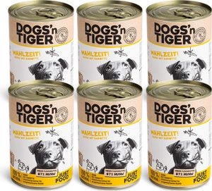 Dogs’n Tiger Adult Premium Hundefutter, Nassfutter, Getreidefrei, Mahlzeit, Huhn & Karotte, 6x400g Dogs’n Tiger Adult Premium Hundefutter, Nassfutter, Getreidefrei, Mahlzeit, Huhn & Karotte, 6x400g