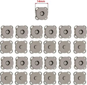 INF Magnetische Druckknöpfe zum Aufnähen, 18 mm (10er-Pack) Schwarz