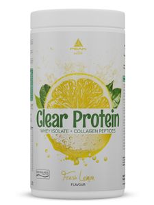Clear Protein - 450g Geschmack Fresh Lemon I 15 Portionen I hochwertiges Whey Protein Isolat + Kollagenpeptide I BODYBALANCE