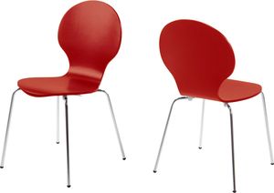Stapelstuhl >Marcus< in Dunkelrot aus MDF - 49x87x53cm (BxHxT)