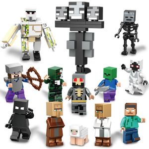 Minecraft Baustein, 13 PCS DIY einzigartige Actionfiguren Bausteine Konstruktionsspielzeug Konstruktion Spielzeugmodelle​ für Erwachsene