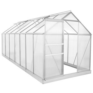 Sada: Zelsius - Hliníkový skleník, 430 x 190 cm, vrátane základov