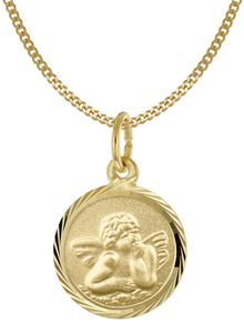 Acalee 50-1020 Halskette mit Schutzengel Gold 333/8K Kinderschmuck, 38 cm