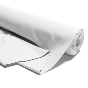 Stoff Tkanina bawełniana na metry 0.5 M - Stoffe zum Nähen Meterware Baumwolle Fabric Dekostoff leichter Nähstoff für Kinder Modestoff Weiß