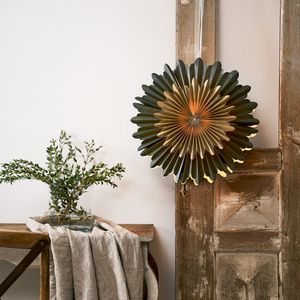 Gwiazda wisząca zielono-złota CRYSTAL 50 cm