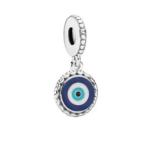 Pandora Charm-Anhänger Evil Eye Blau Silber 792018_E009