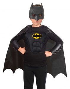 kostüm Batman Jungen Polyester schwarz Einheitsgröße 5-teilig