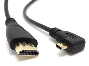 System-S 90° grad gewinkelt Micro HDMI to Standard HDMI Kabel 50 cm