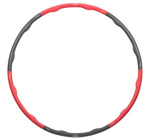 hula-Hoop-Reifen 100 cm Schaumstoff schwarz/rot