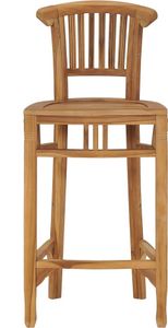 vidaXL Barhocker Teak Massivholz