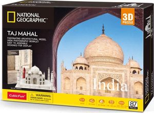 CubicFun National Geographic Puzzle 3D Taj Mahal con Folleto de Fotografía Magnífica, 87 Piezas  CUBICFUN