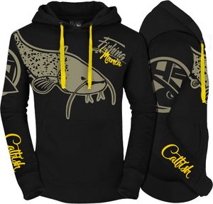 HOTSPOT DESIGN Fishing Mania CatFish, XL, schwarz-gelb, Hoodie, 010300504 HOTSPOT DESIGN Fishing Mania CatFish, XL, schwarz-gelb, Hoodie, 010300504