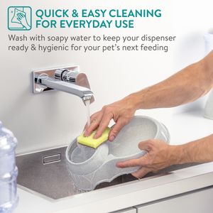 Navaris Wasserspender & Futterspender für Katze und Hund - 2x 3,8 L Groß - Automatischer Trockenfutter Spender für Katzen und Hunde in Grau Navaris Wasserspender & Futterspender für Katze und Hund - 2x 3,8 L Groß - Automatischer Trockenfutter Spender für Katzen und Hunde in Grau