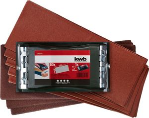 KWB Handschleifer-Set, 485170, Handschleifer & 50 Schleifstreifen