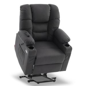 M MCombo elektrische Aufstehhilfe Relaxsessel 7550, mit 3 Motoren getrennt verstellbar, Liegeposition bis 170°, verlängerte Fußstütze, USB, für Senioren Wohnzimmer (Dunkelgrau-Mikrofaser) M MCombo elektrische Aufstehhilfe Relaxsessel 7550, mit 3 Motoren getrennt verstellbar, Liegeposition bis 170°, verlängerte Fußstütze, USB, für Senioren Wohnzimmer (Dunkelgrau-Mikrofaser)