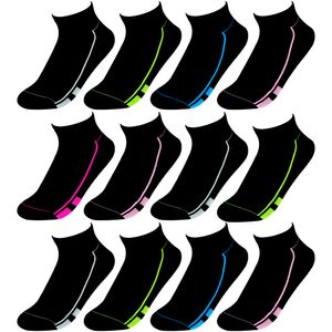 Texemp | 12 Paar Damen Sneaker Socken Mehrfarbig Baumwolle Freizeit Sport Kurzsocken Füßlinge Quarter | 39-42