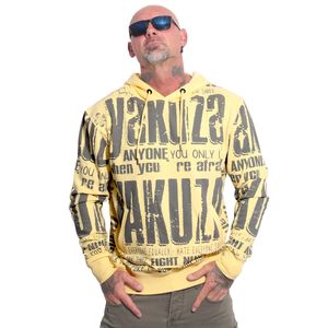 Bluza męska Yakuza Anyone Allover Hoodie, Pale Banana, XXL