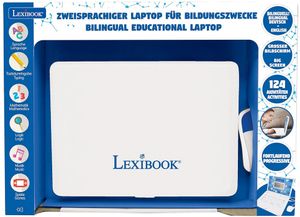 LEXIBOOK Power Kid® Lernlaptop - Zweisprachig 124 Aktivitäten (62 Deutsch / 62 Englisch)