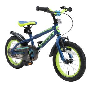 BIKESTAR Kinder Fahrrad ab 4 Jahre, 14 Zoll Urban Jungle, Blau & Grün