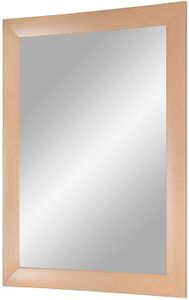 Flex 35 - Wandspiegel nach maß (Buche Natur) 60x80 cm Spiegelrahmen Deko-Spiegel mit Holz Rahmen, für Wohnzimmer, Badezimmer, Flur, Schlafzimmer