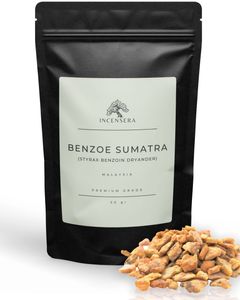 Benzoe Sumatra zum Räuchern 50 gr aus Malaysia, Styrax Benzoin Räucherharz naturreines Räucherwerk Aromatisches Harz Duftendes Harz Benzoin Sumatra Rä