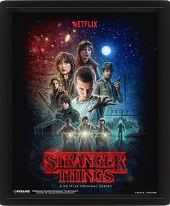 Stranger Things 3D-Effekt Poster Set im Rahmen One Sheet