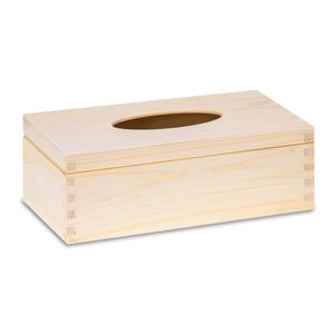 Taschentuchbox Kosmetiktücher Box - Taschentuchspender Tissue Box Kosmetiktuchspender aus Holz Holzkasten zum Bemalen Decoupage