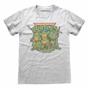 Teenage Mutant Ninja Turtles - T-Shirt für Herren/Damen Unisex HE878 (S) (Grau meliert)