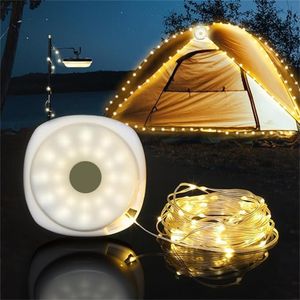 Led Campinglampe,10m Multifunktionales Camping Lichterkette Aufrollbar,USB-Aufladung LED Wasserdicht-Licht Für Außenatmosphäre Für Camping,Party Garte
