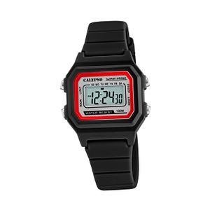 Calypso Unisex Uhr Digital Sport K5802/6 Kunststoff Armbanduhr schwarz D2UK5802/6