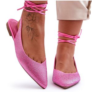 Damen Schnürschuhe mit Nieten verziert Rosa Jange 39