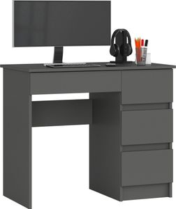 PC-Schreibtisch AKORD A7 rechts Graphitgrau mit 4 Schubladen B90 x H77 x T50 cm PC-Schreibtisch AKORD A7 rechts Graphitgrau mit 4 Schubladen B90 x H77 x T50 cm