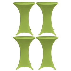 vidaXL Napínacie obaly na stôl 4 ks 60 cm zelené