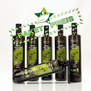 6x Ausgezeichnetes KOLYMPARI S.A. 04504 - Organic Extra Virgin Olivenöl 4500ml von Kreta
