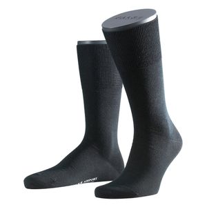 FALKE Herren Socken - Airport, Kurzstrumpf, Freizeit- und Business-Socken, Unifarben Anthrazit mel. (3080) 41-42 (UK 7-8)