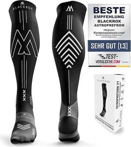 BLACKROX Kompressionsstrümpfe Sport Astropreform RUNNERROX Kompressionssocken Vergleichssieger Sportkompressionsstrumpf Laufstrumpf, schwarz, Gr. L-XL