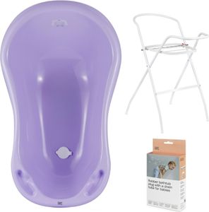 Babywanne, Ständer, Abfluss – Lila
