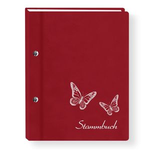 Stammbuch der Familie Butterfly rot Stammbücher A5 Familienstammbuch Hochzeit