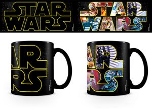 Star Wars - Logo - Characters - Thermoeffekt Tasse - Größe Ø8,5 H9,5cm